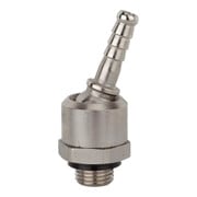 Riegler Schlauchtülle, Messing vernickelt, drehbar, G 1/4 AG, LW 6-1
