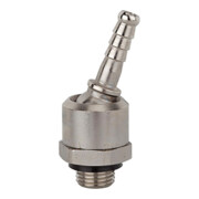 Riegler Schlauchtülle, Messing vernickelt, drehbar, G 1/4 AG, LW 8-1