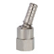 Riegler Schlauchtülle, Messing vernickelt, drehbar, G 1/4 IG LW 6-1
