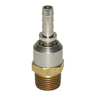 Riegler Schlauchtülle, Stahl vernickelt, drehbar, R 3/8 AG, LW 6