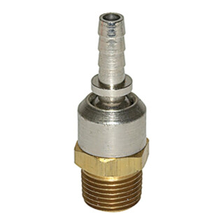 Riegler Schlauchtülle, Stahl vernickelt, drehbar, R 3/8 AG, LW 9