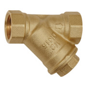 Riegler Schmutzfänger, Messing blank, G 1 1/4, DN 32, MW 0,2 mm