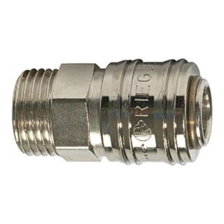 Riegler Schnellverschlusskuppl. NW 7,2 »connect line«, MS vern., G 1/4 AG