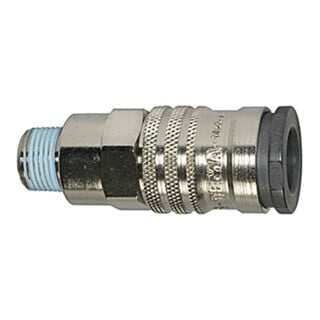 Riegler Schnellverschlusskupplung NW 10, hoher Durchfluss, R 1/2 AG