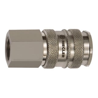 Riegler Schnellverschlusskupplung NW 10, Stahl / Messing vern., G 3/4 IG