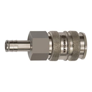 Riegler Schnellverschlusskupplung NW 10, Stahl/Messing vern., Tülle LW 10
