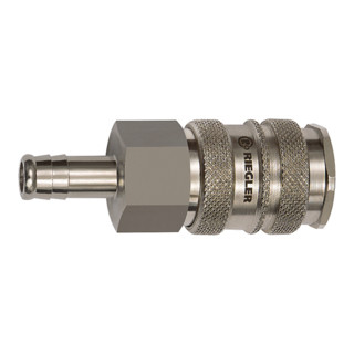 Riegler Schnellverschlusskupplung NW 10, Stahl/Messing vern., Tülle LW 16