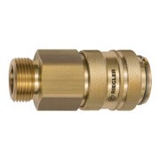 Riegler Schnellverschlusskupplung NW 19, Messing blank, G 1 AG-1