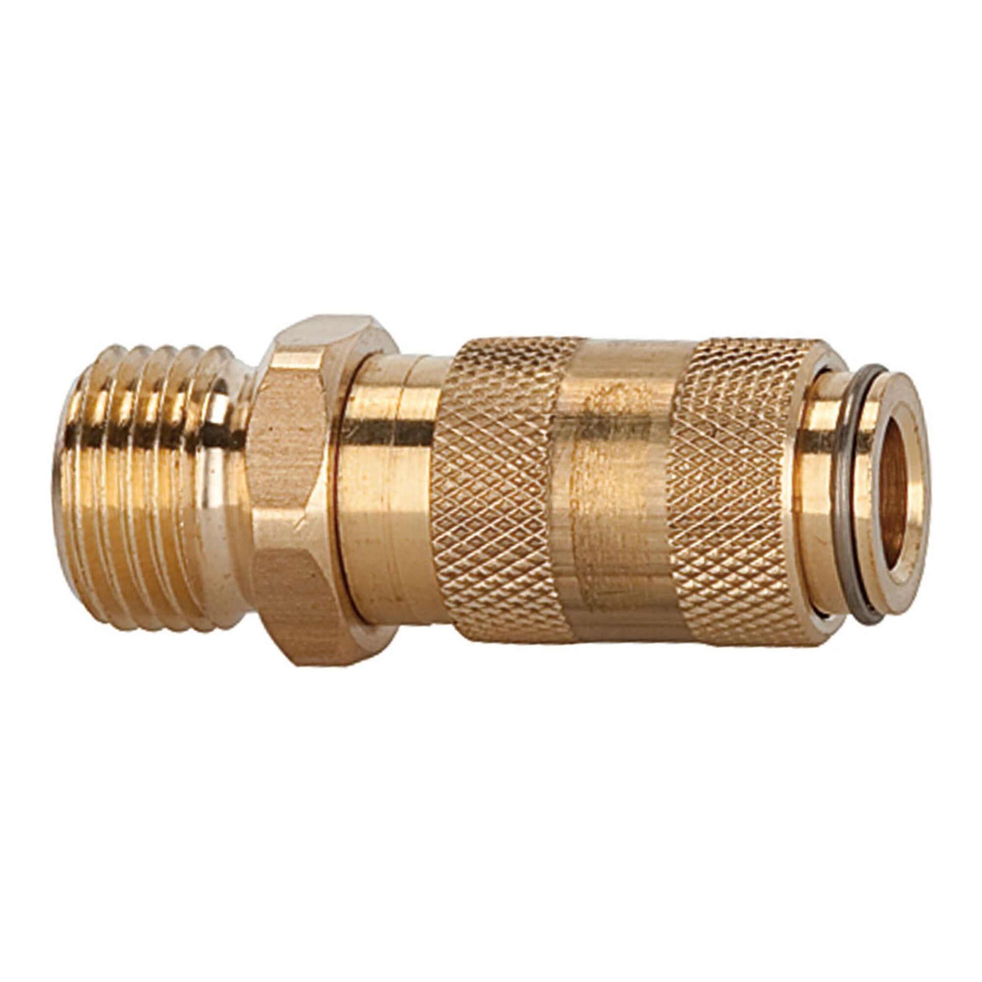 Riegler Schnellverschlusskupplung NW 2,7, Messing blank, G 1/8 AG