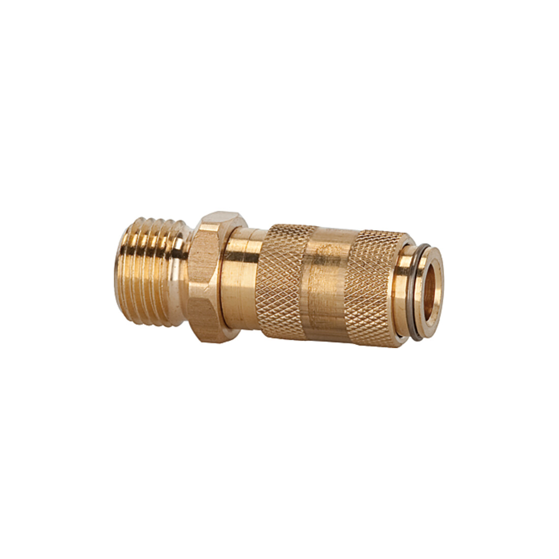 Riegler Schnellverschlusskupplung NW 2,7, Messing blank, M5 AG