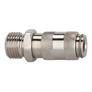 Riegler Schnellverschlusskupplung NW 2,7, Messing vernickelt, G 1/8 AG-1