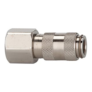 Riegler Schnellverschlusskupplung NW 2,7, Messing vernickelt, M5 IG