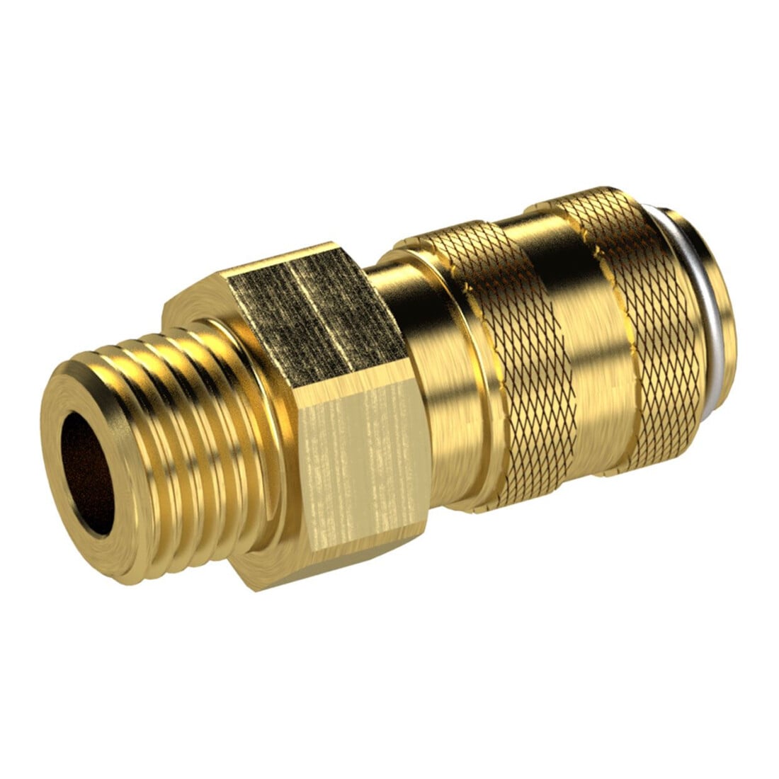 Riegler Schnellverschlusskupplung NW 5, Messing blank, G 1/4 AG