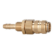 Riegler Schnellverschlusskupplung NW 5, Messing blank, Tülle LW 6, M12x1-1