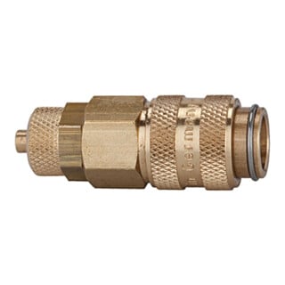 Riegler Schnellverschlusskupplung NW 5, MS blank, Schlauchanschluss 6x4
