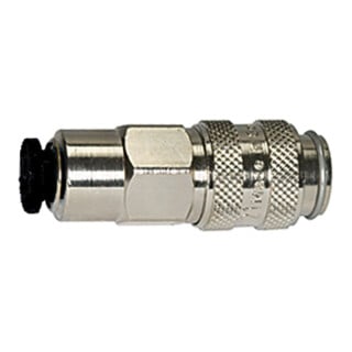 Riegler Schnellverschlusskupplung NW 5, MS vern., push-in Anschluss 6 mm