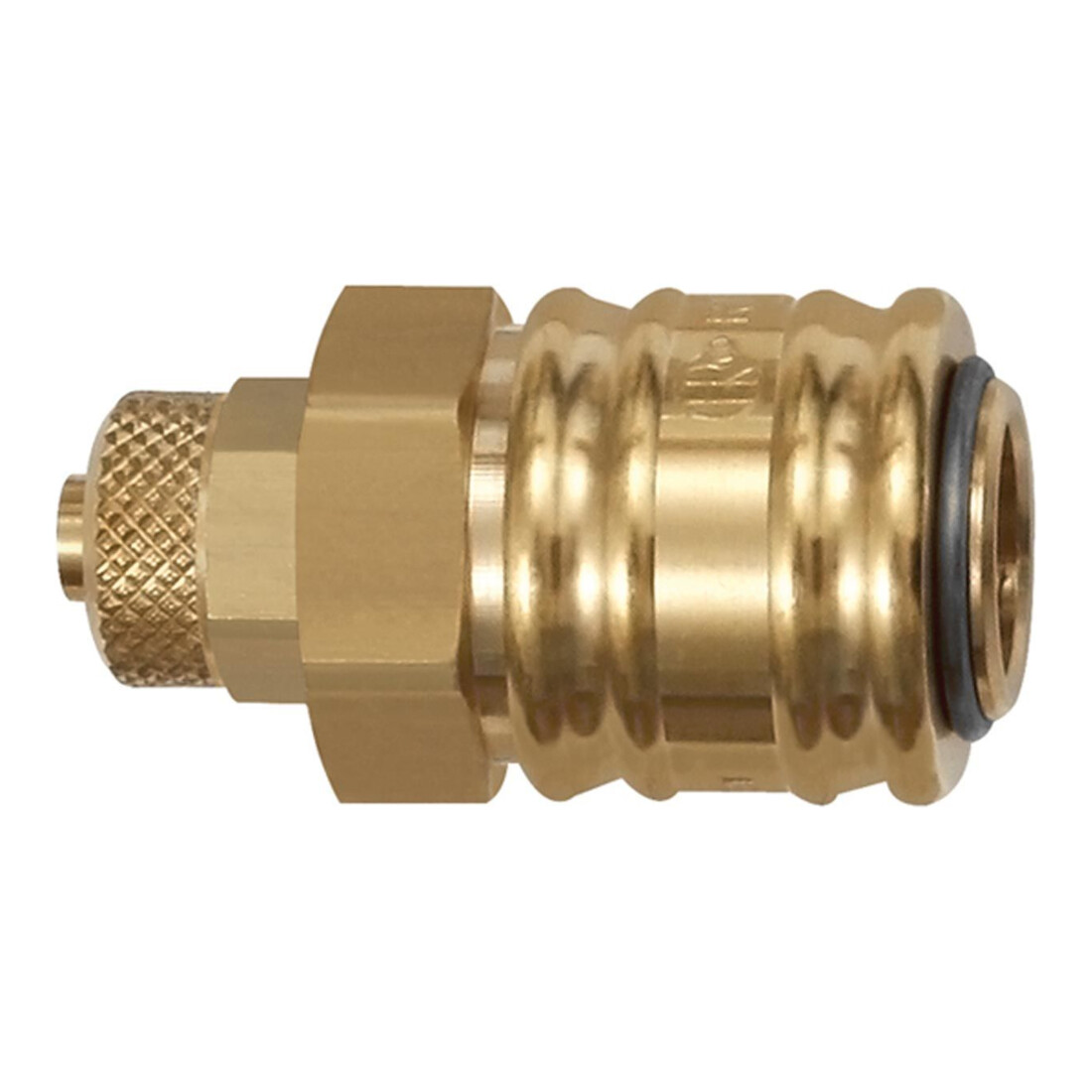 Riegler Schnellverschlusskupplung NW 7,2, MS blank, Schlauchanschluss 6x4