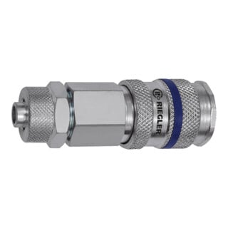 Riegler Schnellverschlusskupplung NW 7,8, Stahl, Schlauchanschluss 12x9