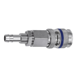 Riegler Schnellverschlusskupplung NW 7,8, Stahl, Tülle LW 6, M12x1