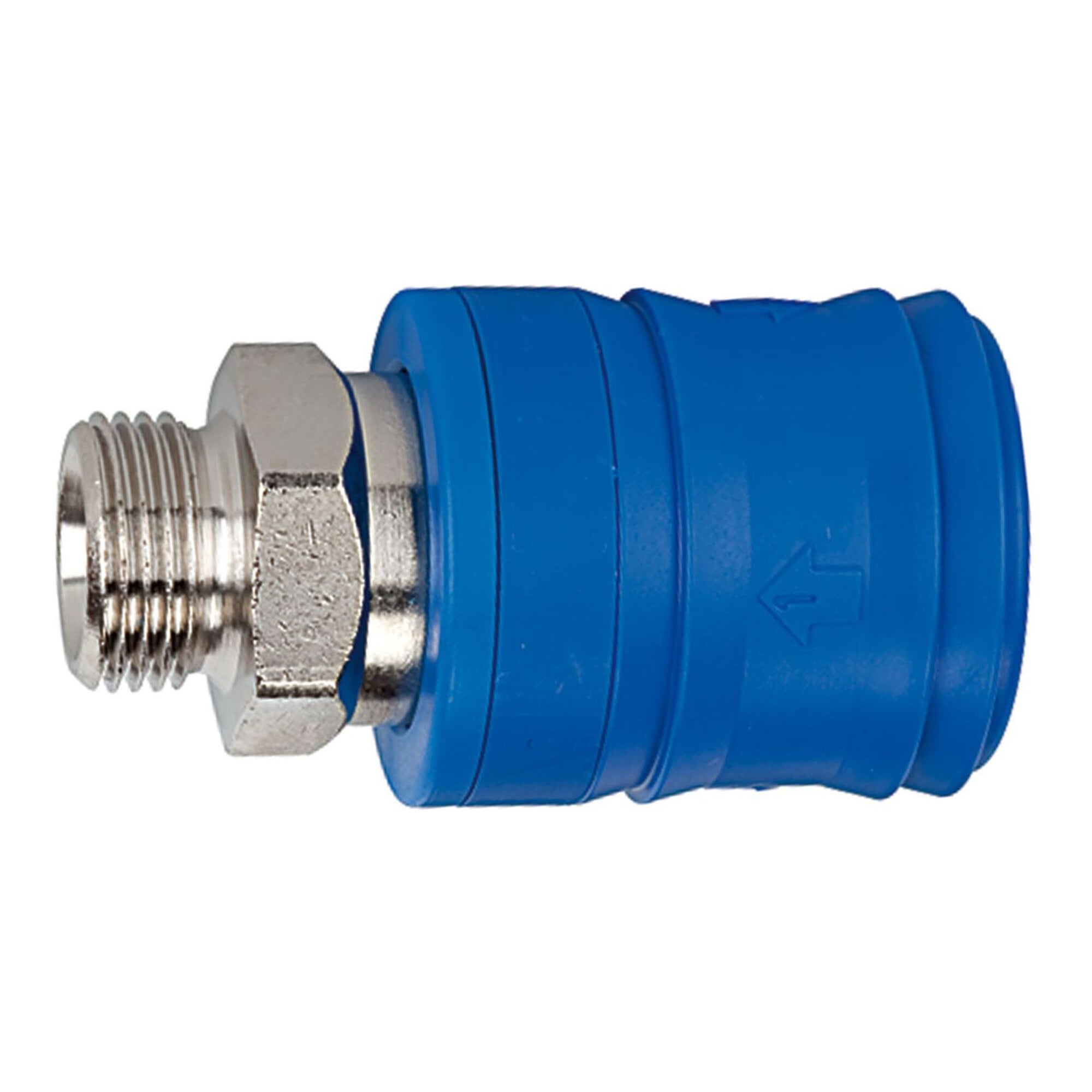 Riegler Sicherheitskupplung NW 7,4, Typ KE, Messing vern., G 1/4 AG