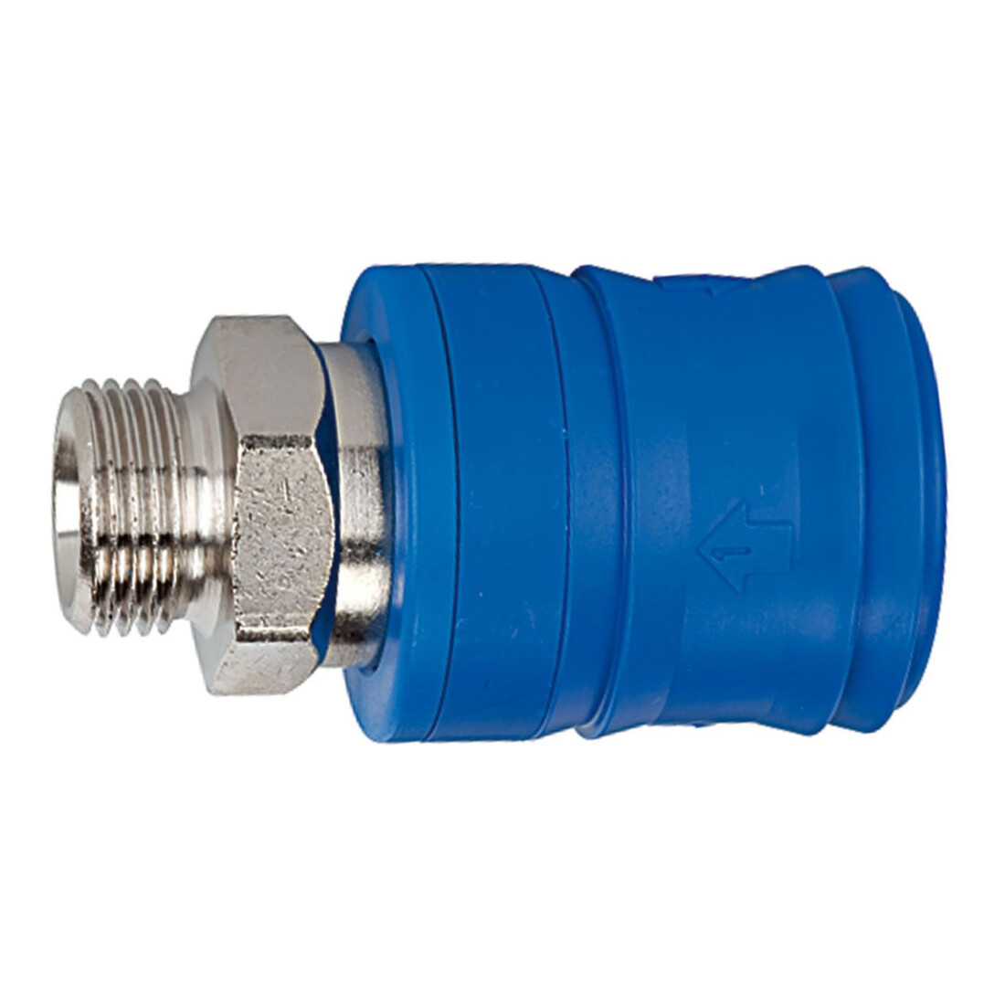 Riegler Sicherheitskupplung NW 7,4, Typ KE, Messing vern., G 1/4 AG