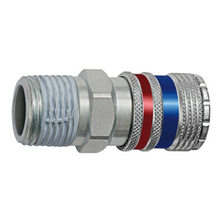 Riegler Sicherheitskupplung NW 7,6, Stahl/Messing verzinkt, R 3/8 AG