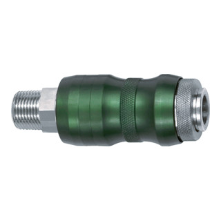 Riegler Sicherheitskupplung NW7,8, Bi-Tec, MS vern., R 3/8 AG, 2050 l/min