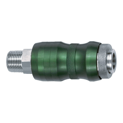 Riegler Sicherheitskupplung NW7,8, Bi-Tec, MS vern., R 3/8 AG, 2050 l/min