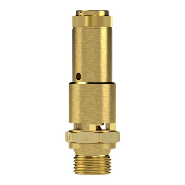 Riegler Sicherheitsventil DN 10, Messing, G 1/2, Ansprechdruck 10 bar