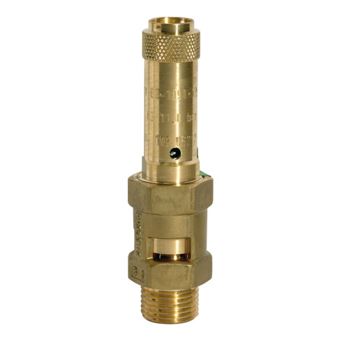 Riegler Sicherheitsventil, Messing, G 1, Ansprechdruck 10,5 bar