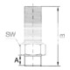 Riegler Silencieux, acier inoxydable 1.4401, M5, SW 9