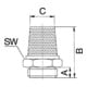 Riegler Sinterbronce-Schalldämpfer, flach, G 1/4 a., SW 15-3