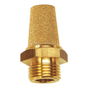 Riegler Sinterbronce-Schalldämpfer, Messing Gewinde/Sechskant, G 1, SW 36