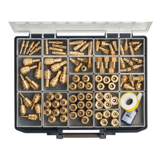 Riegler Sortimentsbox mit Schnellverschlusskupplung und Stecknippel NW 7,2