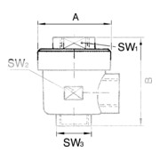 Riegler Soupape d'aération rapide, G 1/4, SW1 19, SW2 19, SW3 19-3