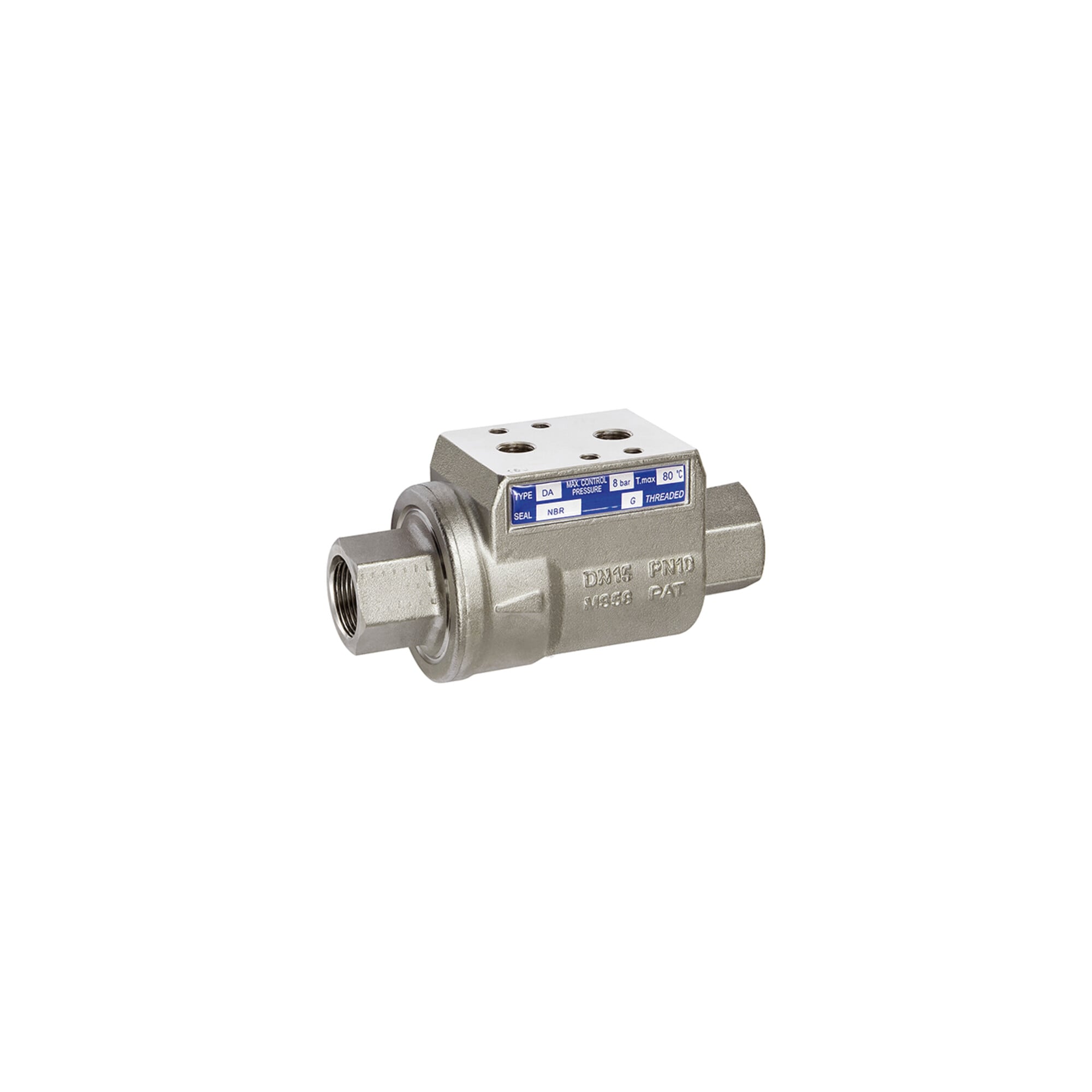 Riegler Sperrventil pneumat. bet., doppeltw., NC, MS vern., FKM, Rp 3/4