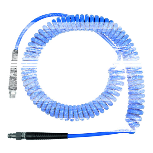 Riegler Spiralschl., Verschraubung, Knickschutz, PU, G 1/4, ø 8x5, 7,5 m, SP8750PU