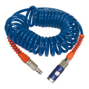 RIEGLER Spiralschlauch-Druckknopf-Sicherheitskupplungs-Set, PU-1