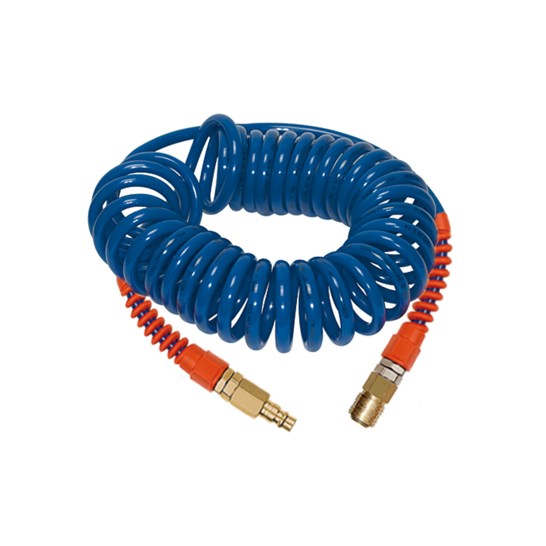 Riegler Spiralschlauch-Standardkupplung-Set, PU, Schlauch-Durchmesser 12x8, 10,0 m