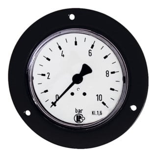 Riegler Standardmano., anneau frontal noir, G 1/8 arrière, 0-16,0 bar, Ø 40