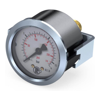 Riegler Standardmano, Dreikantfrontring, G 1/8 hinten, 0 - 1,6 bar, Ã˜ 40