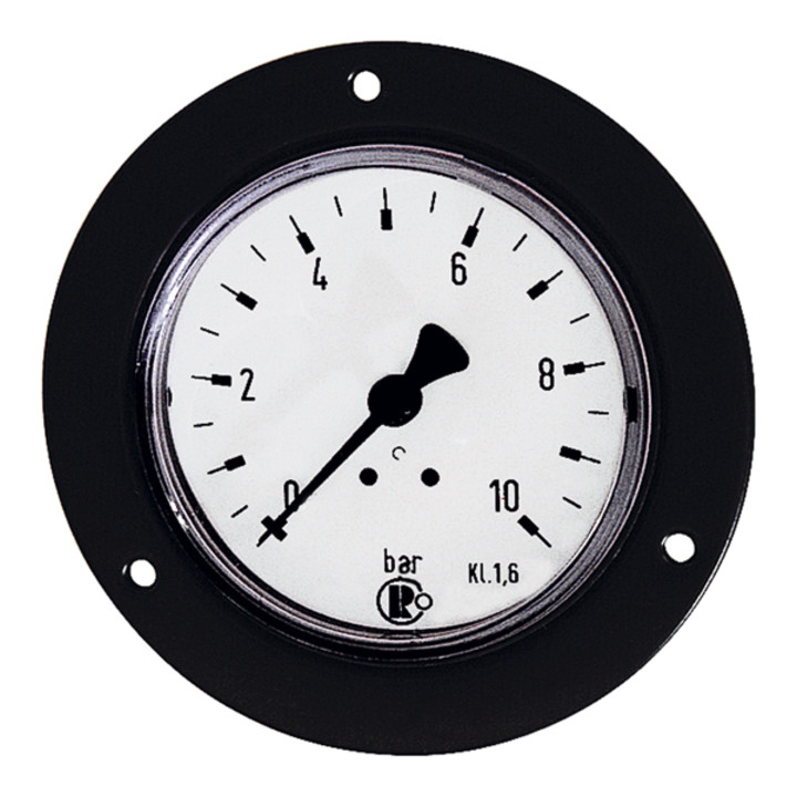 Riegler Standardmano., Frontring schwarz, G 1/4 hinten, 0 - 6,0 bar, Ã ̃ 50