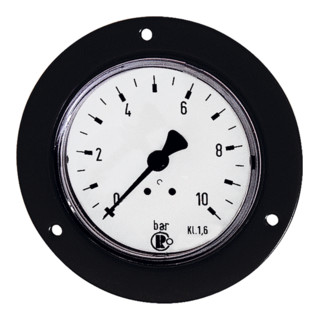 Riegler Standardmano., Frontring schwarz, G 1/8 hinten, 0 - 1,6 bar, Ã˜ 40
