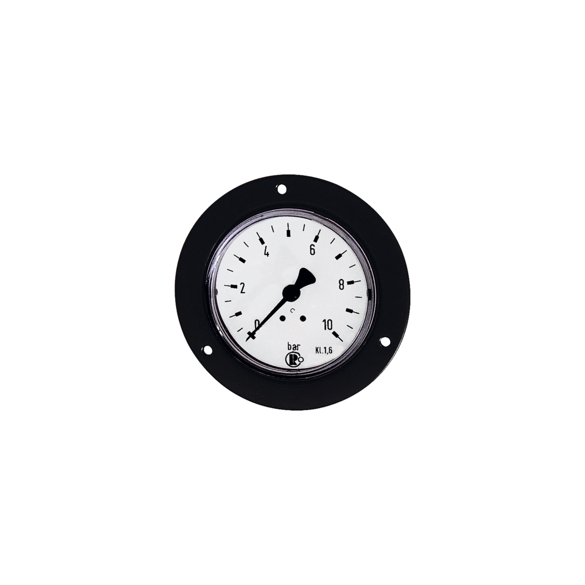 Riegler Standardmano., Frontring schwarz, G 1/8 hinten, 0 - 4,0 bar, Ã ̃ 40