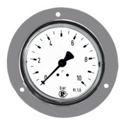 Riegler Standardmano., Frontring verchr., G 1/4 hinten, 0 - 1,0 bar, Ø 50