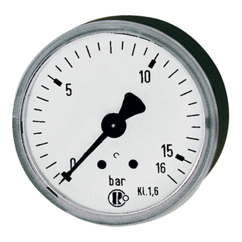 Riegler Standardmano, KS-G., G 1/4 arrière centré, 0 - 10,0 bar, Ø 63