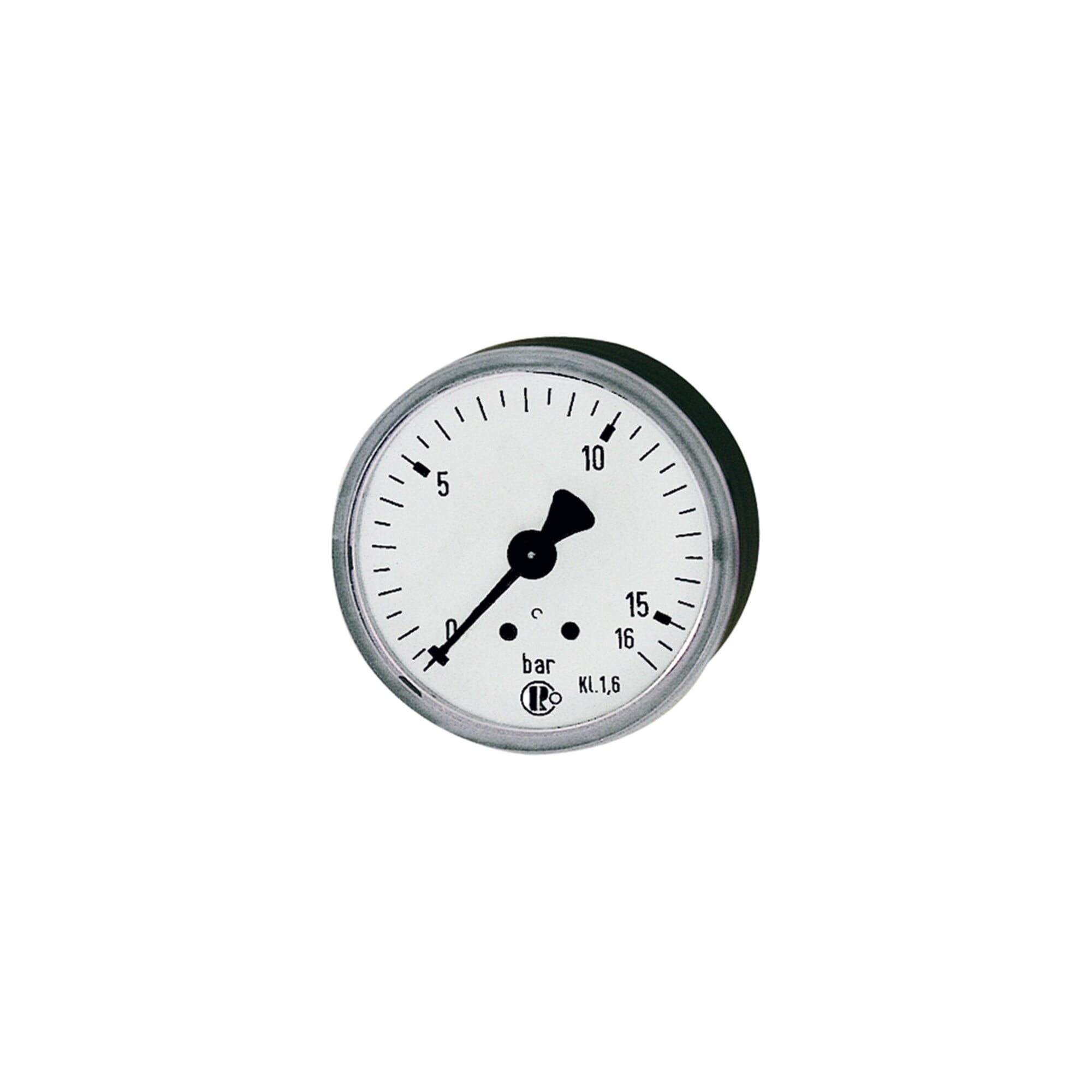 Riegler Standardmano, KS-G., G 1/4 hinten zentrisch, 0 - 25,0 bar, Ã ̃ 63