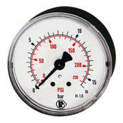 Riegler Standardmano, Kunststoff, G 1/4 hinten, 0 - 6,0 bar/87 psi, Ã˜ 63