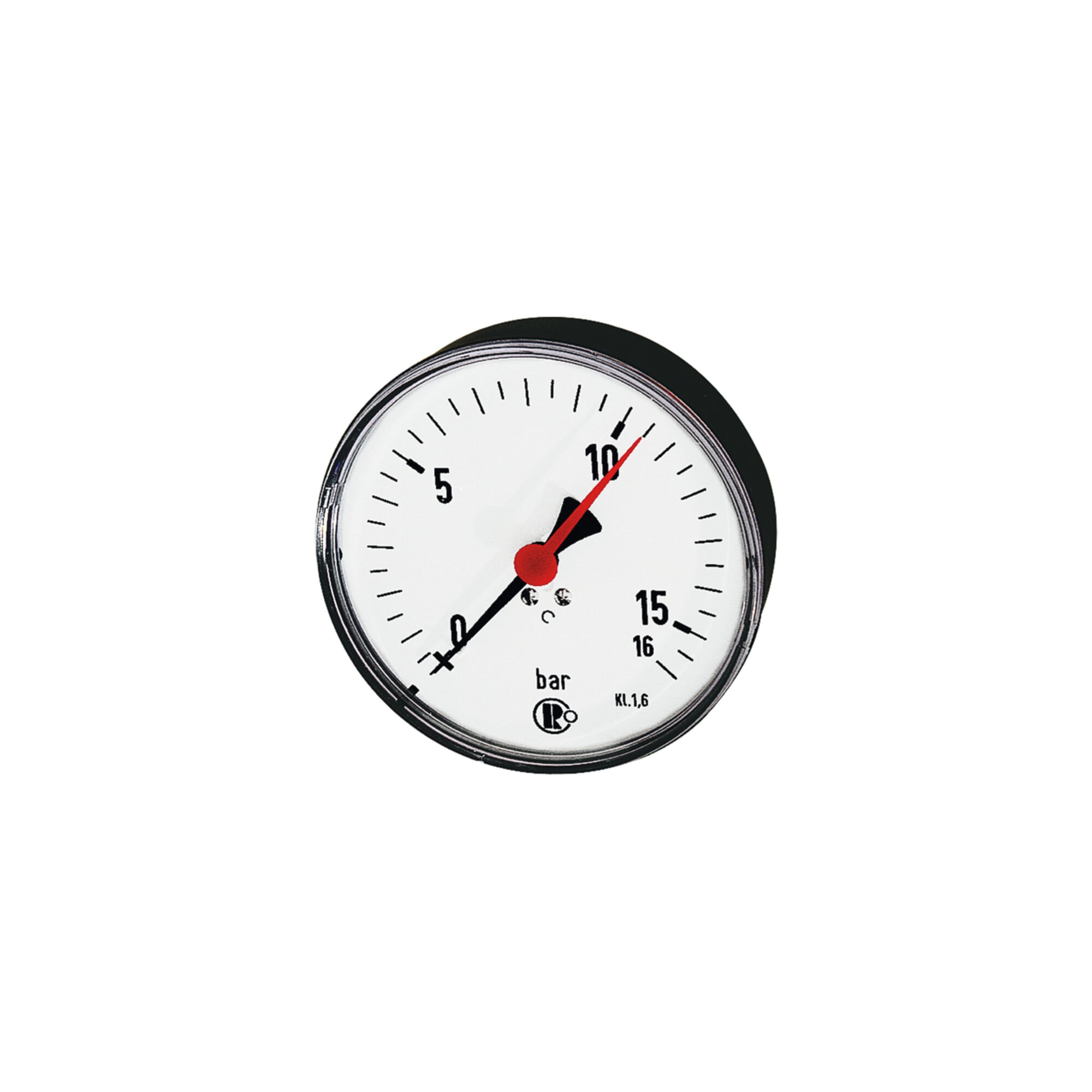 Riegler Standardmano., Kunststoff, G 1/4 hinten zentr., 0 - 4,0 bar, Ã ̃ 80