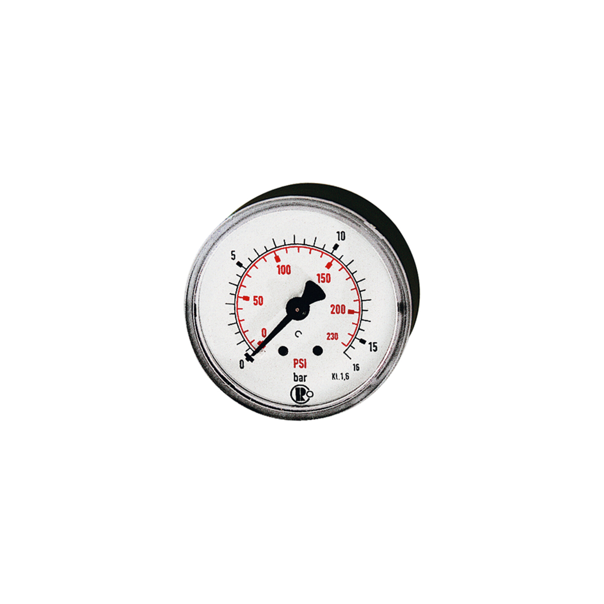 Riegler Standardmano, Kunststoff, G 1/8 hinten, 0 - 6,0 bar/87 psi, Ã ̃ 40